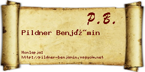 Pildner Benjámin névjegykártya